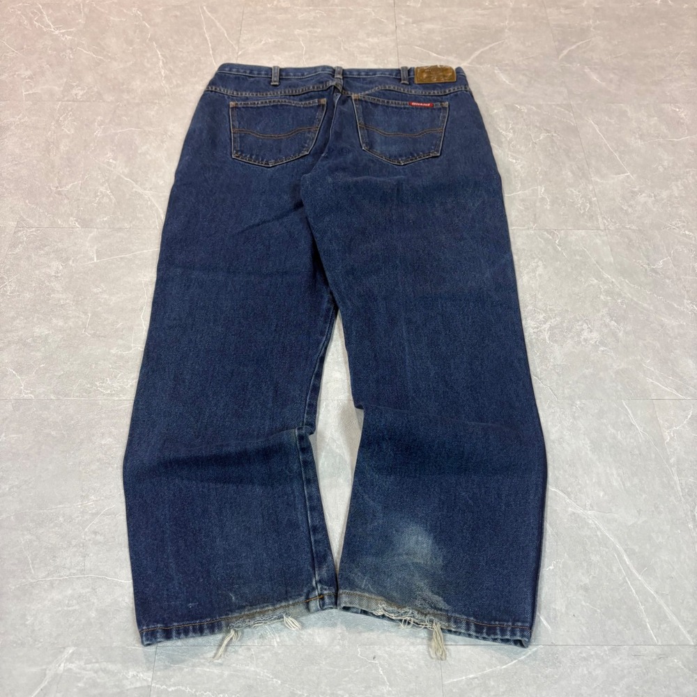 Dickies Mens Relaxed Fit Straight Leg Dark Wash Denim Jeans C993RNB Blue 38x30